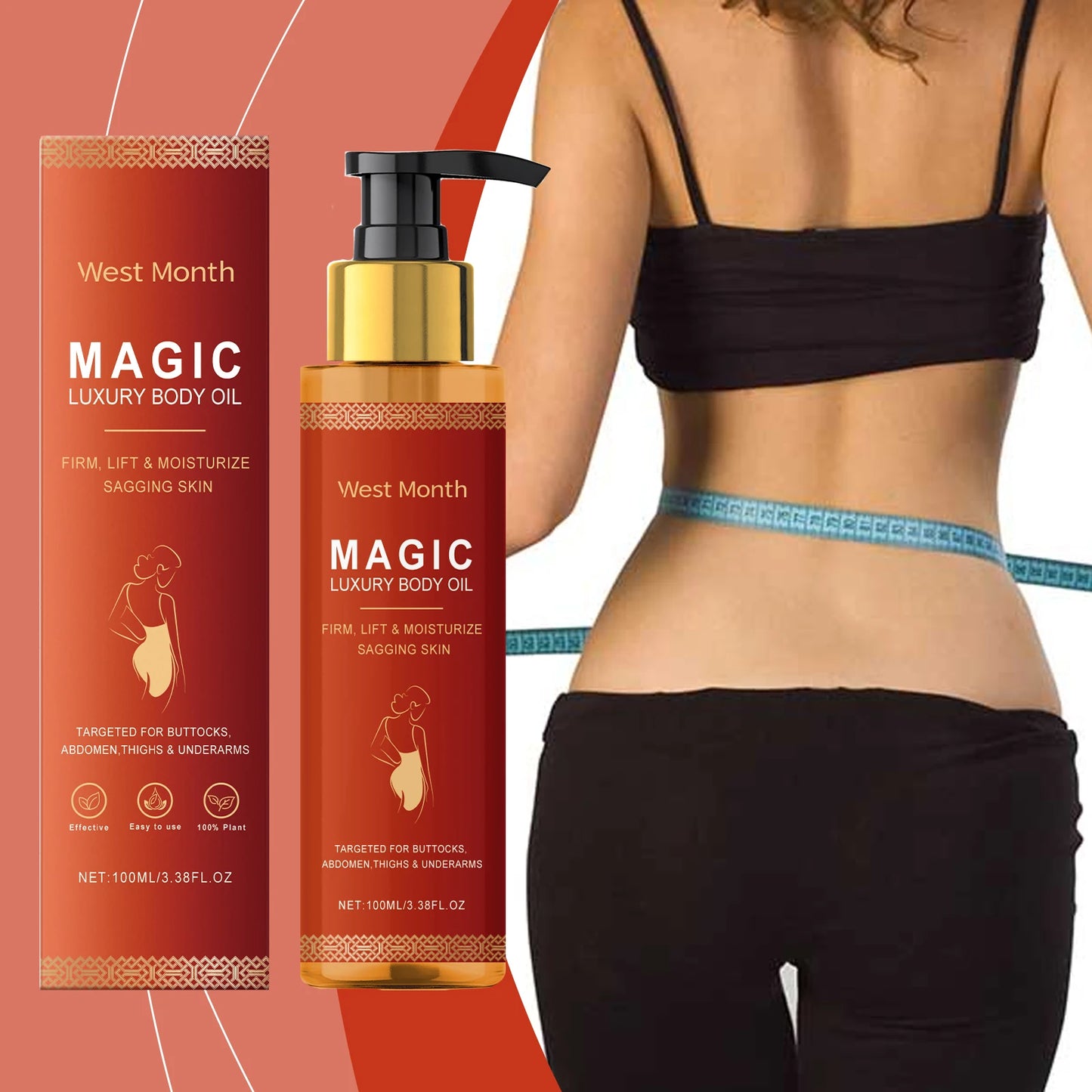 Magic Luxe Lichaamsolie -Zacht Hydraterende & Voedend voor Droge Huid- Alcoholvrij - Voor Alle Huidtypes - Maakt de Huid Glad- Diep Hydraterende & Verstevigende -Huid verzorging olie