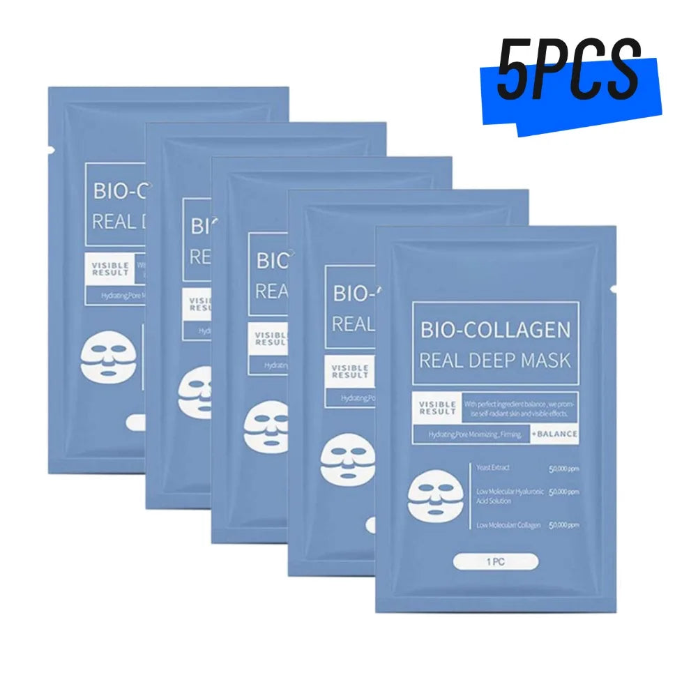 Bio-Collagen Real Deep Face Mask Moisturizing hydrating mask Collagen Protein Hydrogel Soft Gel Mask firming Skin Care