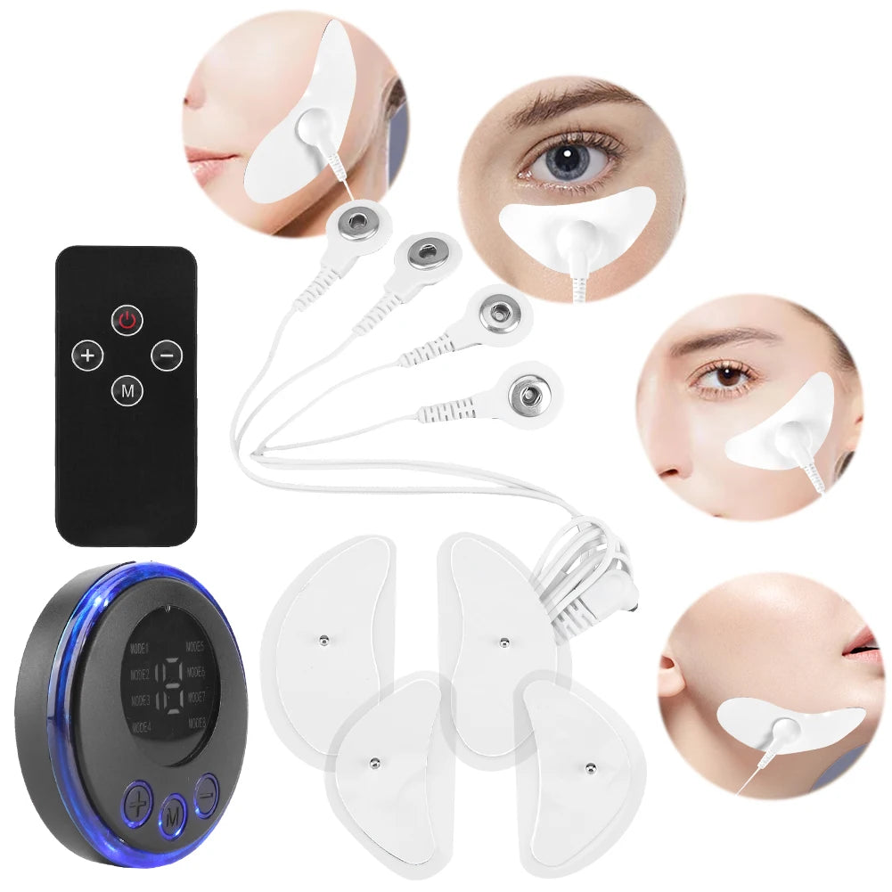 EMS Facial Massager Face Tightening Tool Anti-Wrinkle Anti-Aging Beauty Device USB Charging 8 Modes 19 Levels for Neck Face