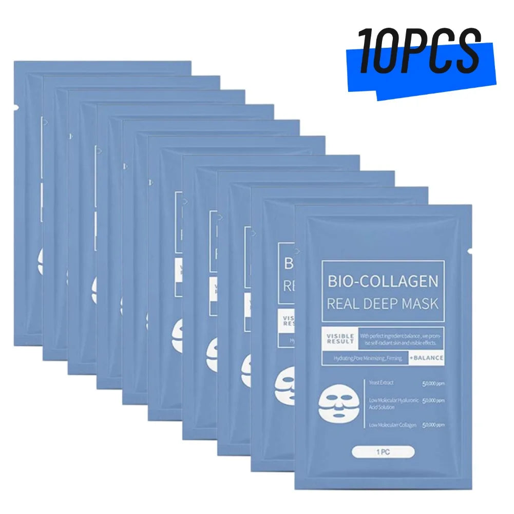 Bio-Collagen Real Deep Face Mask Moisturizing hydrating mask Collagen Protein Hydrogel Soft Gel Mask firming Skin Care